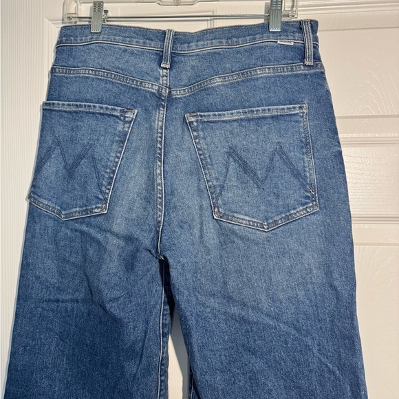 MOTHER Wide-Leg Jeans in Denim Blue - Picture 6 of 14